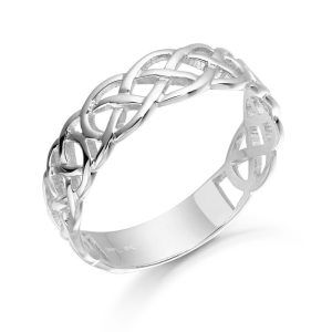 White Gold Celtic Wedding Ring-1500WCL