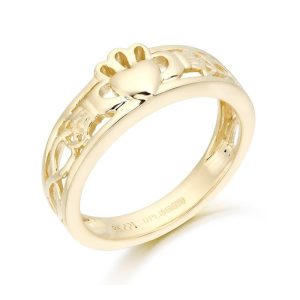 Claddagh Ring with Celtic Knot design-CL3CL
