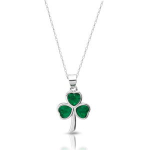 Silver Shamrock Celtic Pendant-SP97CL