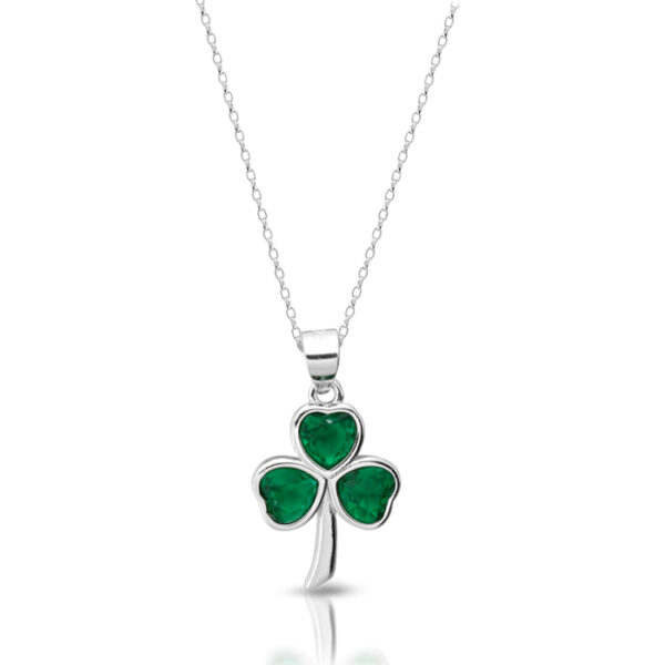 Silver Shamrock Celtic Pendant-SP97CL