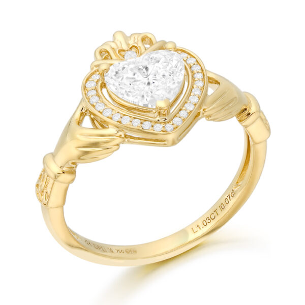 18ct Gold Lab Diamond Engagement Ring-DPL752CL