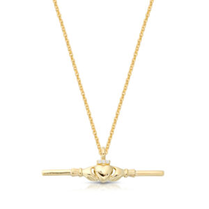 9ct Gold Claddagh Pendant-P067CL