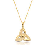 9ct Gold Trinity Knot Celtic Pendant-P057CL