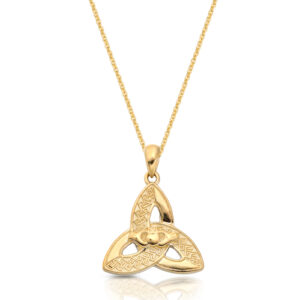 9ct Gold Trinity Knot Celtic Pendant-P057CL