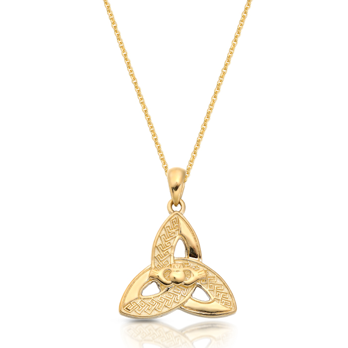 9ct Gold Trinity Knot Celtic Pendant-P057CL