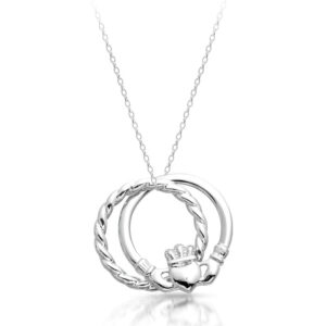 Silver Claddagh Pendant-SP048CL