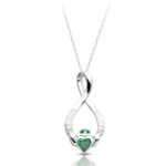 Silver Claddagh Pendant-SP055GCL