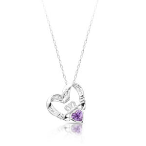 Silver Claddagh Pendant-SP058ASCL