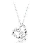Silver Claddagh Pendant-SP058CZCL