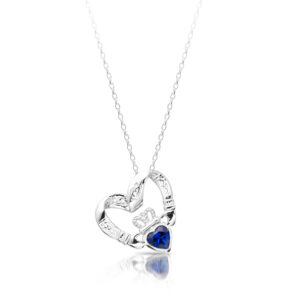 Silver Claddagh Pendant-SP058SSCL