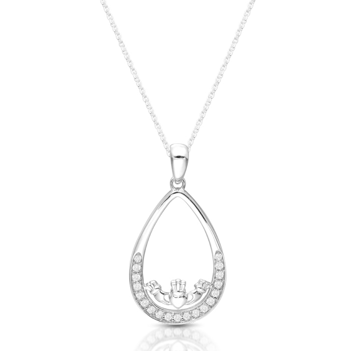 Silver Claddagh Pendant Chosen as an enduring icon of Irish design-SP060CL