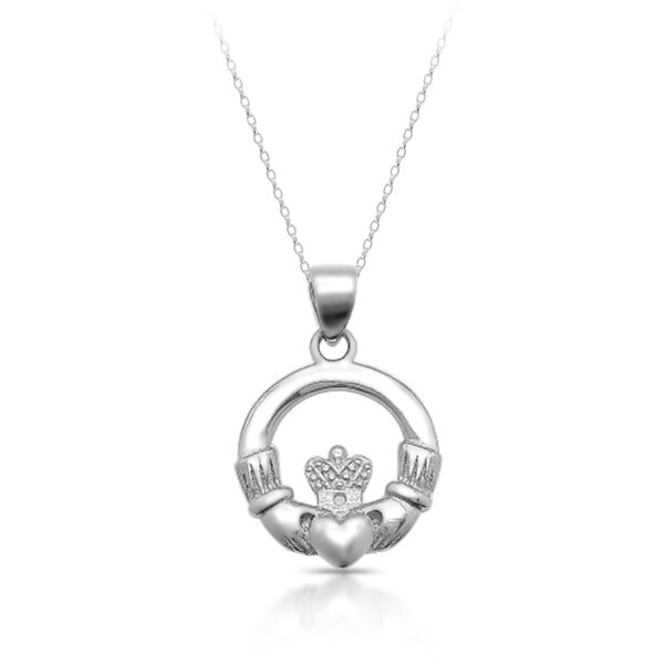 Silver Claddagh Pendant-SP78CL