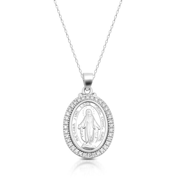 Silver Miraculous Medal-SM34CL