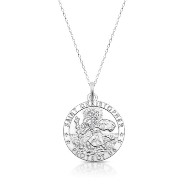 Silver Saint Christopher Medal-SST30CL