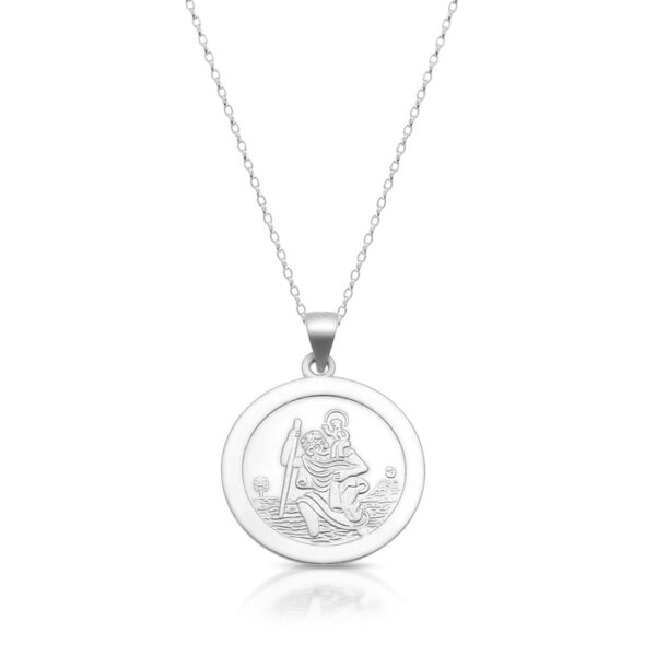 Silver Saint Christopher Medal-SST32CL