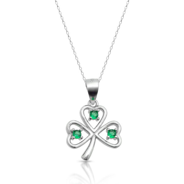 Silver Shamrock Celtic pendant-SP90CL
