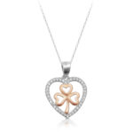 Silver Shamrock Celtic pendant-SP91CL