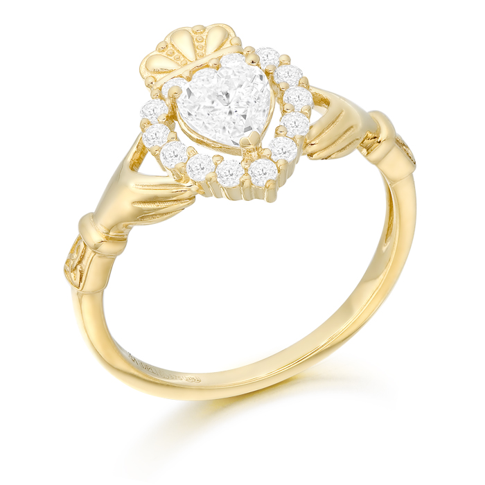 9ct Gold Claddagh Ring-CL62CL