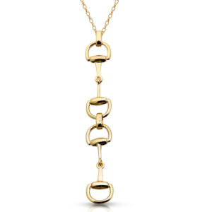 9ct Gold Horse Bit Pendant-P43CL