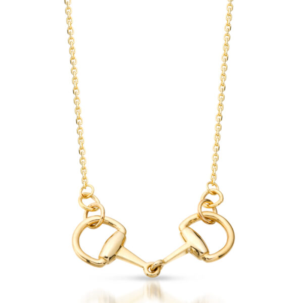 9ct Gold Horse Bit Pendant-P44CL